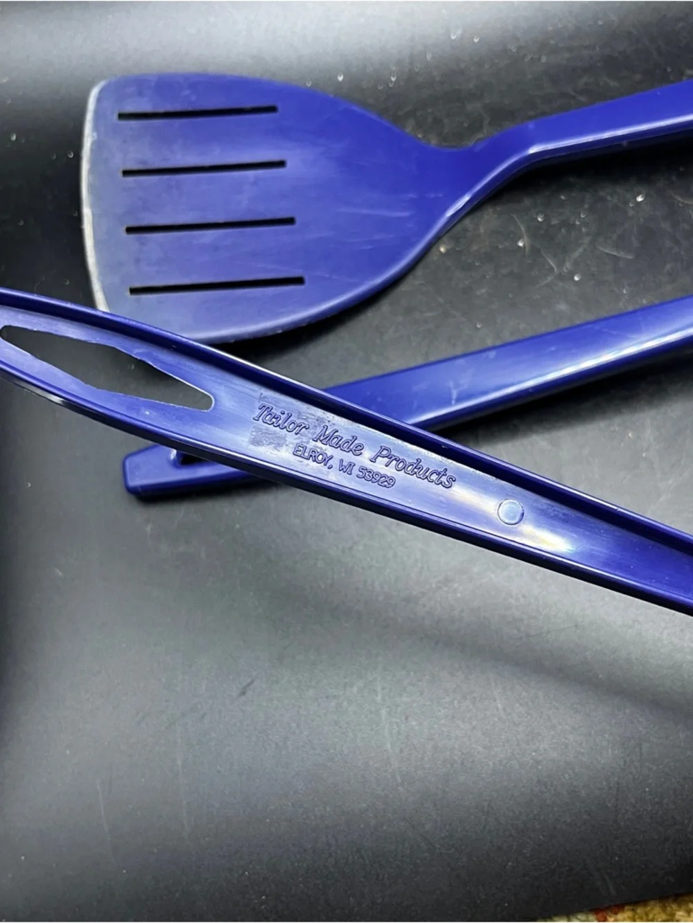 Vintage 3 Taylor Made Spoon, Spatula & Slotted Spoon Nylon Dark Blue